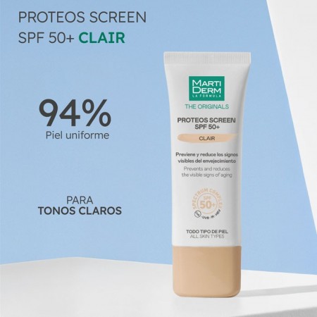MARTIDERM PROTEOS SCREEN SPF50+ FLUID CREAM CON COLOR CLARO 40 ML