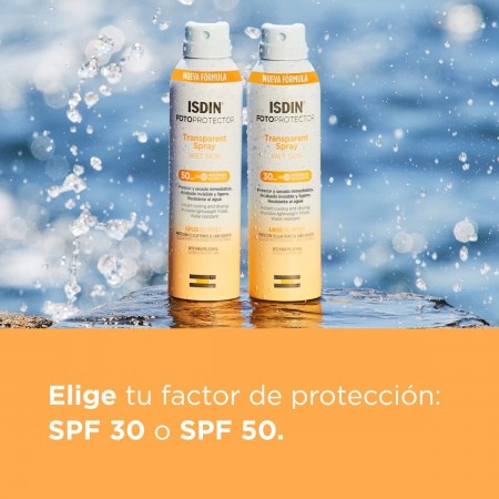 ISDIN FOTOPROTECTOR SPF30 SPRAY TRANSPARENT WET SKIN 250 ML