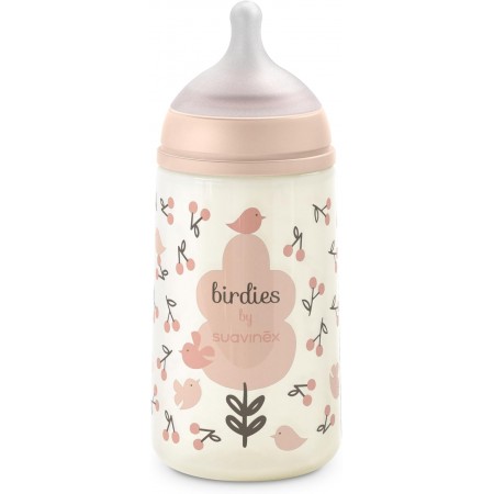 SUAVINEX BIBERON TETINA SILICONA  SX PRO SELECTION +3 MESES  FLUJO M 270 ML