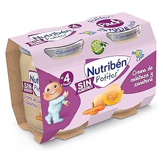 NUTRIBEN CENA CREMA DE CALABAZA Y ZANAHORIA 2 POTITOS 190 G