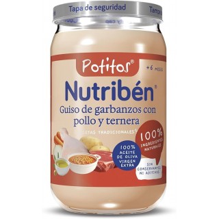 NUTRIBEN POTITOS GUISO GARBANZOS CON POLLO Y TERNERA 1 ENVASE 235 G