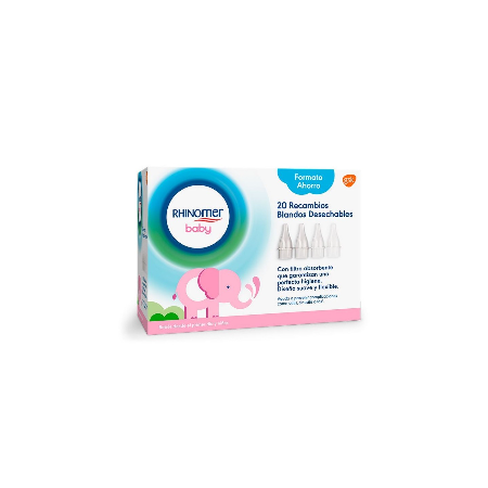 RHINOMER BABY 20 RECAMBIOS BLANDOS DESECHABLES PARA ASPIRADOR NARHINEL
