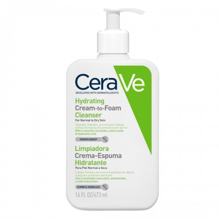 Gel limpiador facial CeraVe Crema Espumosa para piel normal a seca