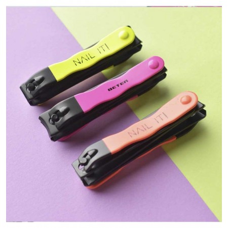 BETER CORTAUÑAS NAIL IT DOBLE 2 EN 1 CURVO Y RECTO COLOR FLUOR