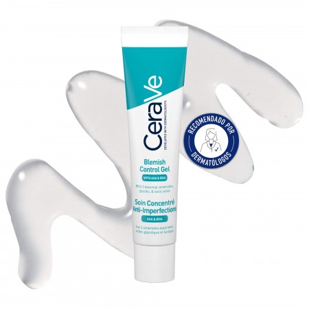Textura gel ligera, transparente y sin perfume de CeraVe Gel Control Imperfecciones