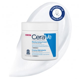 CeraVe crema hidratante para piel seca a muy seca recomendada por dermatólogos