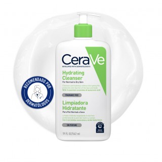 CeraVe Limpiadora Hidratante para piel seca a muy seca recomendada por dermatólogos