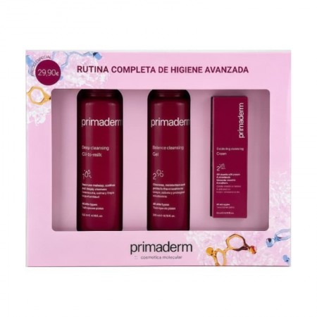 PRIMADERM PACK DOBLE LIMPIEZA OIL-MILK 200 ML + GEL LIMPIADOR 200 ML + REGALO EXFOLIANTE
