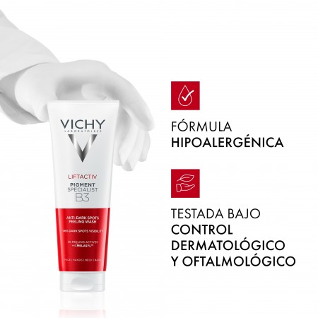 Vichy Liftactiv B3 gel limpiador con fórmula hipoalergénica testada bajo control dermatológico