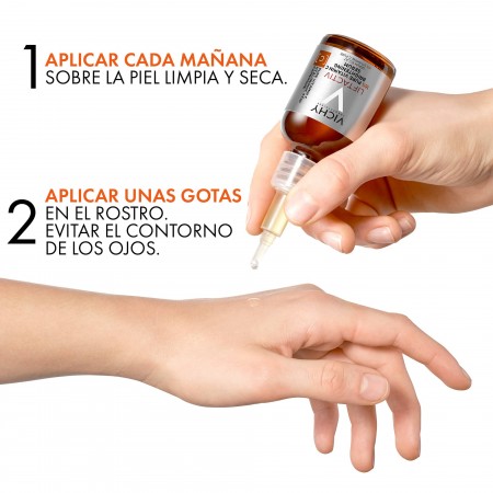 Modo de empleo y pasos para aplicar el sérum de Vitamina C de Vichy por la mañana