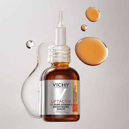 Textura fluida y ultraligera del sérum de vitamina C pura de Vichy