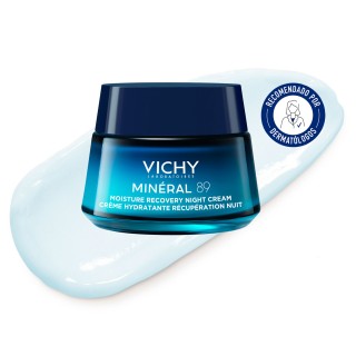 Vichy Minéral 89 Crema de Noche con melatonina recomendada por dermatólogos