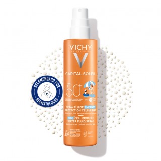 Vichy Capital Soleil Spray Infantil SPF 50+ recomendado por pediatras y dermatólogos