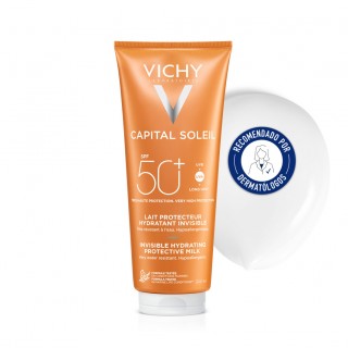 Vichy Capital Soleil Leche Protectora Hidratante SPF 50 recomendada por dermatólogos