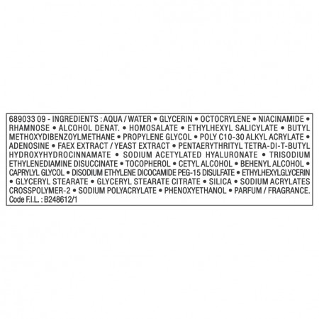 Detalle de los ingredientes y composición de la crema antiarrugas Vichy Liftactiv Hyaluronic Specialist H.A.