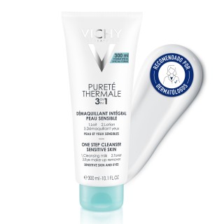 Vichy Pureté Thermale desmaquillante 3 en 1 recomendado por dermatólogos para limpieza facial