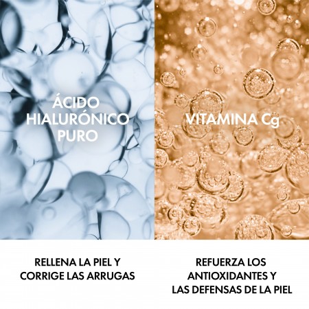 Fórmula de Vichy Liftactiv Supreme con ácido hialurónico rellenador y vitamina C antioxidante