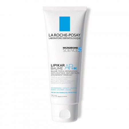 Envase en tubo de 75 ml de La Roche-Posay Lipikar Baume AP+M para el cuidado corporal y facial