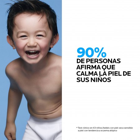 Eficacia comprobada de La Roche-Posay Lipikar Gel Lavante calmando la piel de niños y bebés