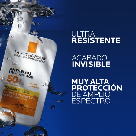 Protector solar ultra resistente al agua y sudor con acabado invisible Anthelios UVMune 400