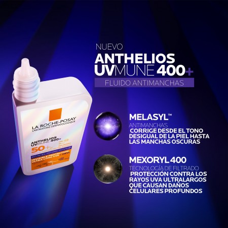 Acción despigmentante y protectora con Melasyl y Mexoryl 400 de La Roche-Posay Anthelios UVMune 400