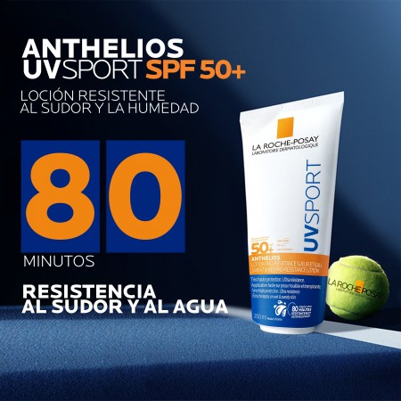 Loción fotoprotectora con 80 minutos de resistencia al agua y sudor La Roche-Posay Anthelios UVSport