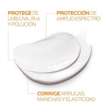 Acción fotoprotectora de amplio espectro y corrección de arrugas, manchas y elasticidad de Anthelios Age Correct