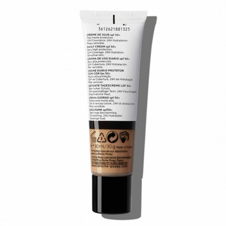 Vista posterior del tubo de 30 ml de La Roche-Posay Anthelios Mineral One SPF50+ Crema Brune 04