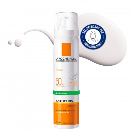 La Roche-Posay Anthelios Bruma Anti-Brillos Invisible Facial SPF50 recomendada por dermatólogos