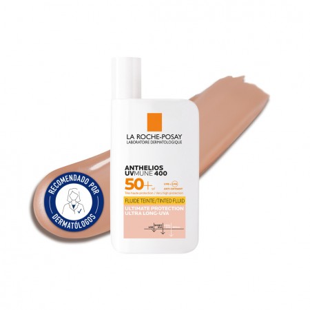 La Roche-Posay Anthelios UVMune 400 Fluido Invisible Con Color SPF50+ recomendado por dermatólogos