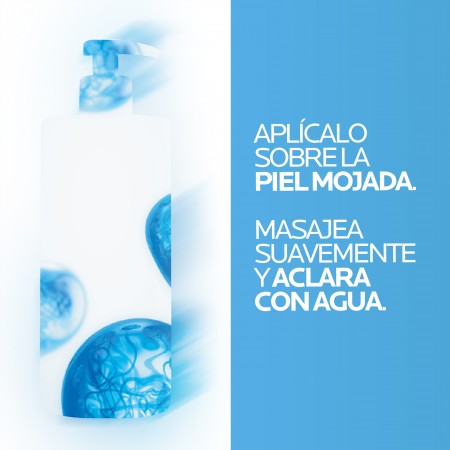Modo de empleo en la ducha del aceite limpiador para piel seca y atópica La Roche-Posay Lipikar AP+