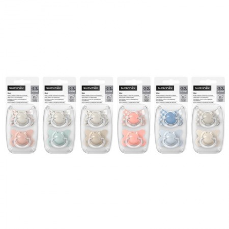 SUAVINEX CHUPETE SILICONA FISIOLOGICO FUSION -2 MESES A 2 MESES 2 CHUPETES