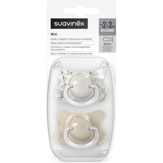 SUAVINEX CHUPETE SILICONA FISIOLOGICO FUSION -2 MESES A 2 MESES 2 CHUPETES