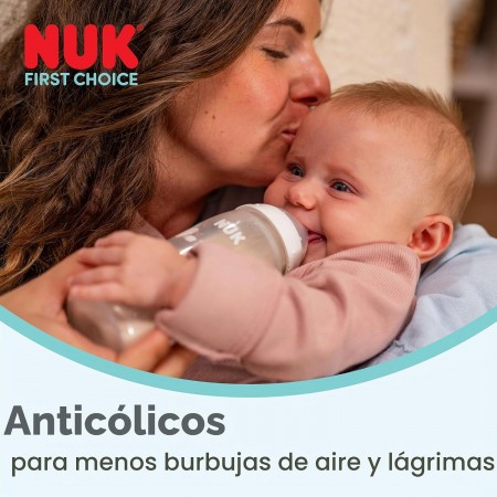 NUK TETINA SILICONA ANTICOLICO  FIRST CHOICE T- FLOW CONTROL  +6 MESES 2 TETINAS