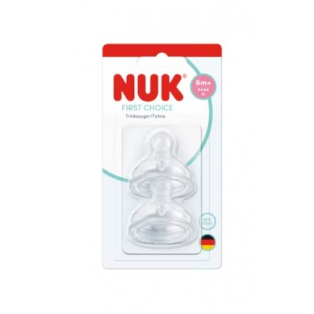 NUK TETINA SILICONA ANTICOLICO FIRST CHOICE T-XL +6 MESES 2 TETINAS