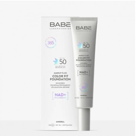 BABE MAKE UP FLUID COLOR FIT FOUNDATION SPF50 FLUIDO MINERAL CON COLOR 40 ML