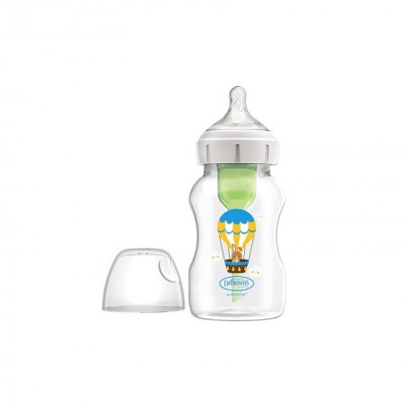 DR BROWN´S BIBERON ANTICOLICOS TETINA DE SILICONA BOCA ANCHA NATURAL FLOW CONEJO GLOBO UNIDAD 330 ML