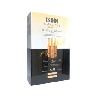 ISDINCEUTICS FLAVO-C ULTRAGLICAN SERUM 10 AMPOLLAS + FLAVO C MELATONIN SERUM 10 AMPOLLAS