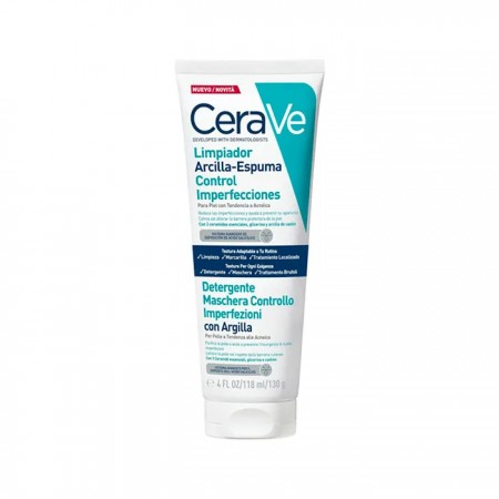 CERAVE LIMPIADOR ARCILLA-ESPUMA CONTROL IMPERFECCIONES PIEL ACNEICA 118 ML