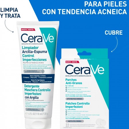 CERAVE LIMPIADOR ARCILLA-ESPUMA CONTROL IMPERFECCIONES PIEL ACNEICA 118 ML