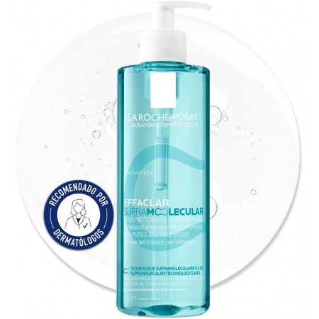 LA ROCHE POSAY EFFACLAR GEL SUPRAMOLECULAR LIMPIADOR SEBO Y POROS 400 ML