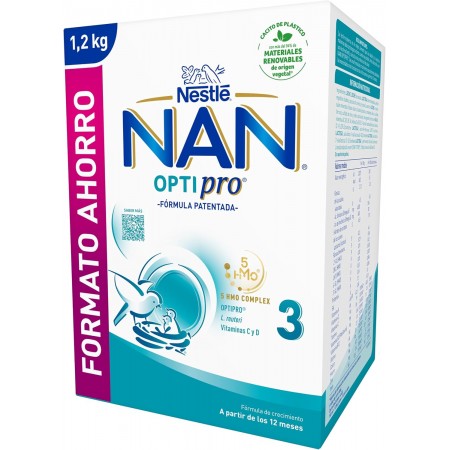 NAN OPTIPRO 3 PACK AHORRO LECHE EN POLVO 1200 MG