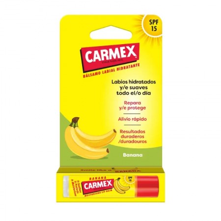 CARMEX BALSAMO LABIAL HIDRATANTE SPF15 SABOR BANANA STICK 4,25 G