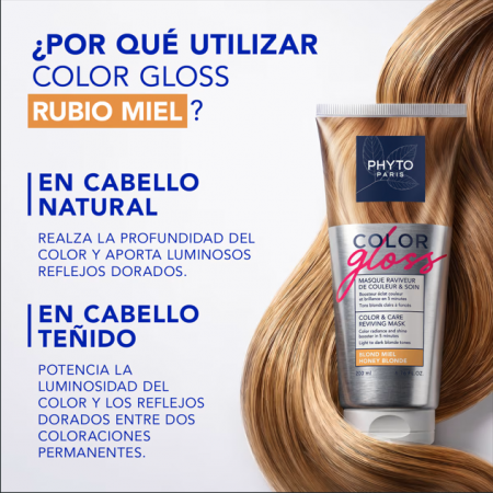 PHYTO MASCARILLA COLOR GLOSS RUBIO MIEL 200ML