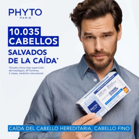 PHYTO PHYTOCYANE INTENSIVE+ TRATAMIENTO ANTICAIDA PROGRESIVA HOMBRE 12 AMPOLLAS X 5 ML