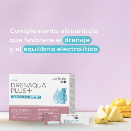 CUMLAUDE LAB: DRENAQUA PLUS+ 14 STICKS 2,88 G SABOR PIÑA Y MANGO