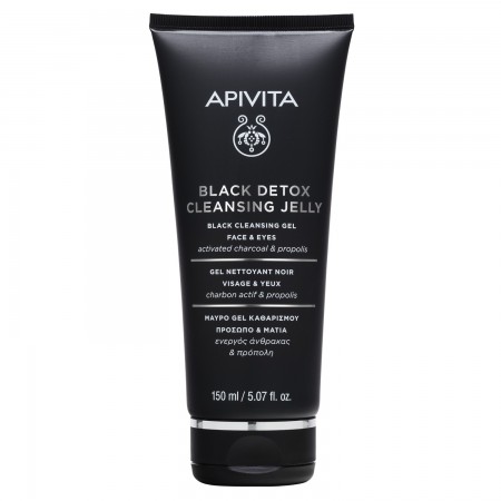 APIVITA GEL LIMPIADOR NEGRO BLACK DETOX CARA Y OJOS 150ML