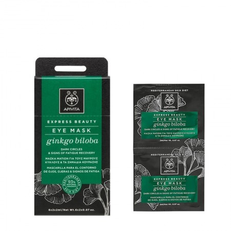 APIVITA MASCARILLA EXPRESS OJOS BOLSAS Y OJERAS GINKGO BILOBA 2MLX2