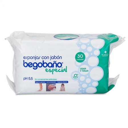 BEGOBAÑO ESPONJA ENJABONADA DESECHABLE 30 ESPONJ