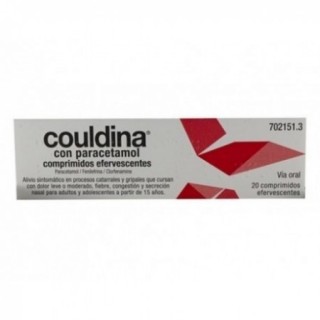 COULDINA CON PARACETAMOL 650 mg/4 mg/10 mg 20 COMPRIMIDOS EFERVESCENTES